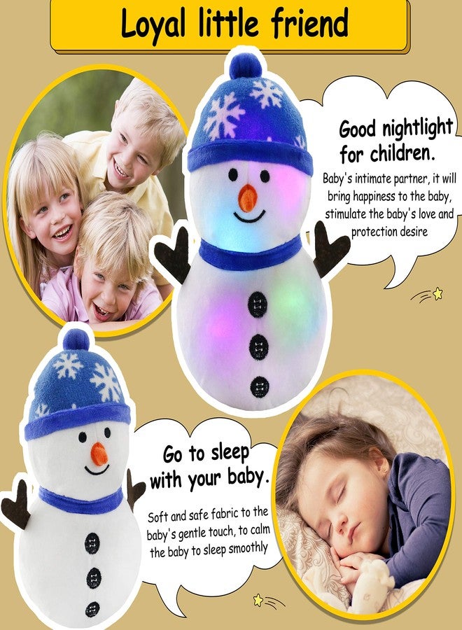BSTAOFY LED Musical Snowman Christmas Stuffed Animal Light up Plush Toy Soft Adorable Singing Animate Pals for Kids, 11'' (Snowman) - Image 4